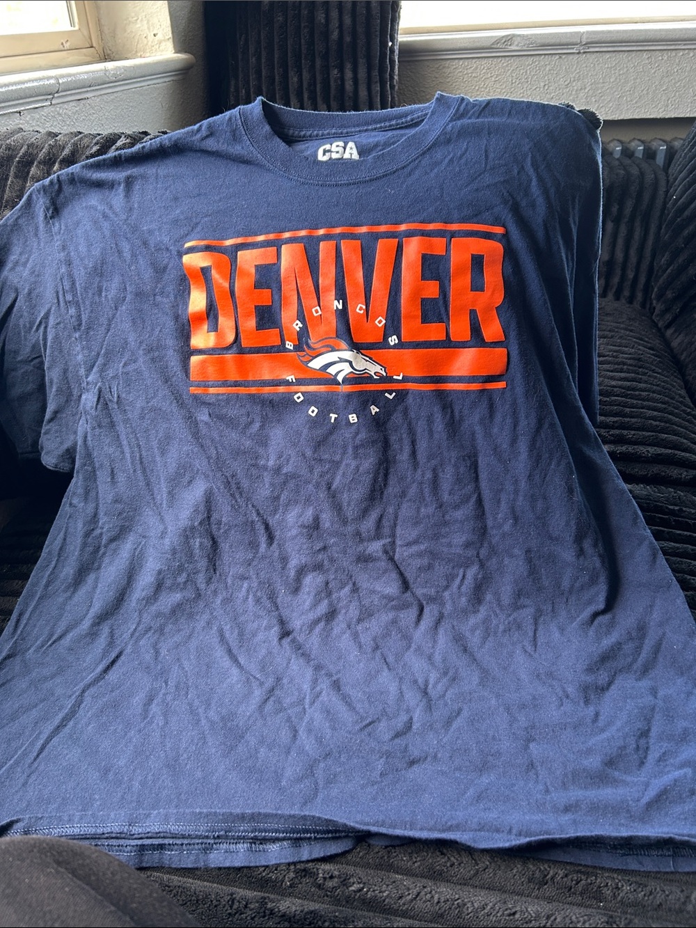 Denver Broncos Navy Graphic Tee - Men's